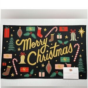 NWT Rifle Paper Co Atelier Holiday Collection Multi Non-Slip Rug in orig plastic